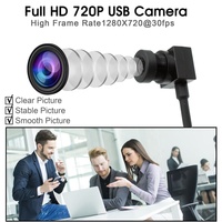 Modul Kamera Micro USB 1MP 15*15mm Tanpa Lensa Distorsi, Kamera Industri USB2.0 UVC OEM untuk Mesin Penjual Otomatis