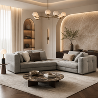 Ensemble de canapés carrés modernes en tissu YUANCHANG avec pieds en acier inoxydable, 2 places, pour appartement, villa, salon, canapé de luxe