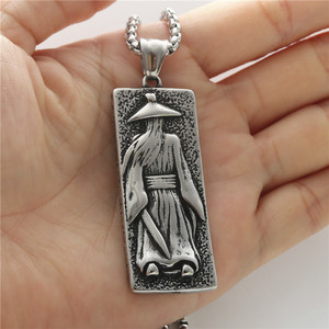 Collier pendentif Jianghu en acier inoxydable pour homme, style rétro, bijoux cadeau, chaîne incluse 3,0x60 cm - Product Image 3