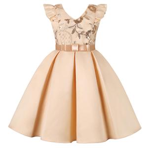 Nuevo Vestido de Niña con Mangas Volantes, Vestido de Lentejuelas para Niñas, Falda de Fiesta, Vestido de Princesa Festivo - Product Image 1