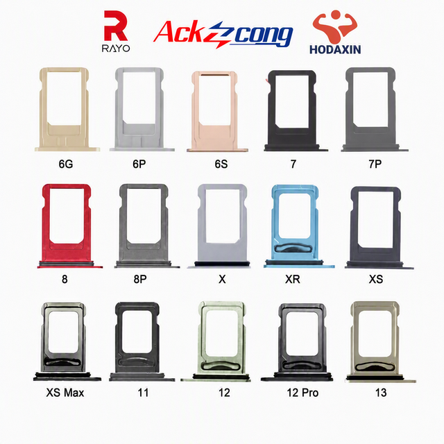 Sim Card Holder Tray Slot Replacement for iPhone 7 7P 8 8P X XS XS MAX 11 12 13 14 15 SE 16 17 18 Pro Max Phone Replace Parts