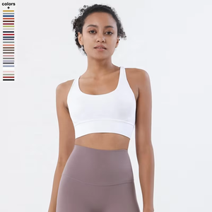 Soutien-gorge de sport de style nouveau, dos croisé, col en U, maintien élevé, respirant, sous-vêtements de fitness pour femmes - Product Image 2