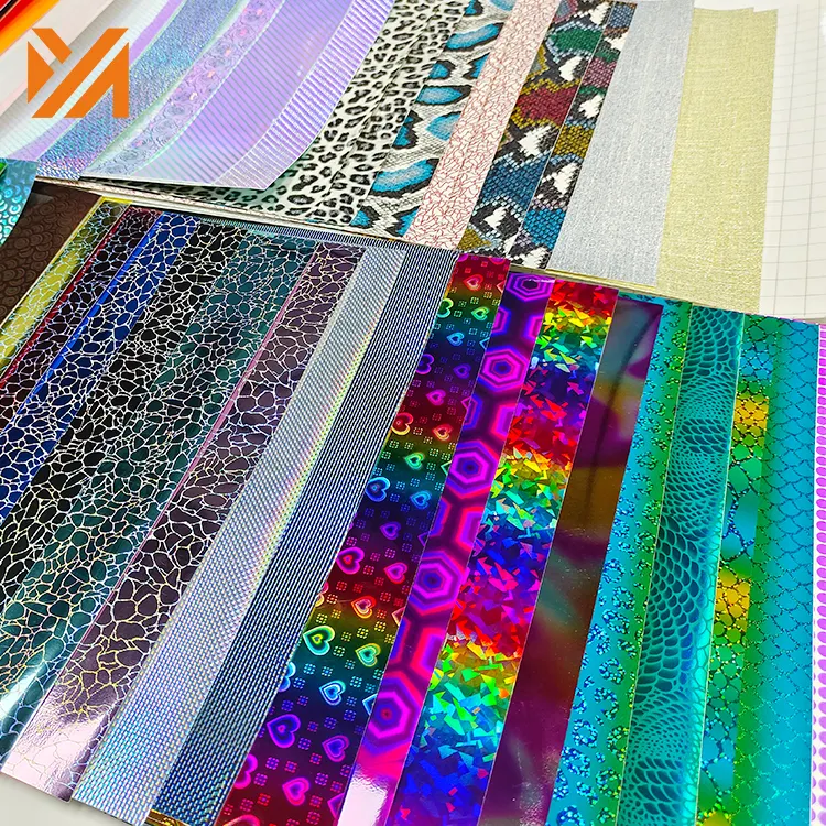 Rainbow Vinyl Self Adhesive Permanent Decoration Film Sheets Rolls Cutting Vinyl Pattern Color Change Vinyl