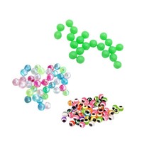 Accessoires de pêche : Perles fluorescentes DIY en plastique lumineux effet œil de poisson pour la pêche en mer et sur la plage, attirant les poissons