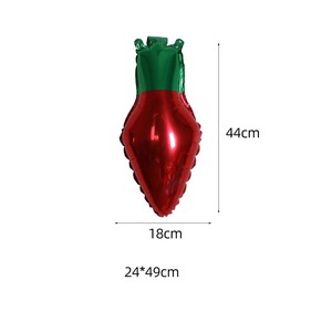 Palloncino in Foil a Forma di Babbo Natale con Strisce Rosse, Verdi e Bianche, Bastone e Fiocco, per <span class=keywords><strong>Decorazioni</strong></span> Natalizie e di <span class=keywords><strong>Halloween</strong></span> - Product Image 3