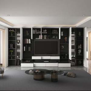 Mueble de TV Moderno Lujo Clásico MDF Soporte de TV Muebles Hogar moderno Unidad de pared de salón de madera Mueble de TV - Product Image 5