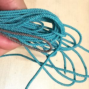 Pasokan produsen kualitas tinggi tali kabel kokoh berkilau <span class=keywords><strong>2mm</strong></span> 3mm benang tipis kabel nilon kepang untuk kerajinan tangan CD002 - Product Image 5