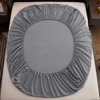 Drap-housse monopièce brossé antidérapant, housse de protection pour lit d'hôtel, protège-matelas