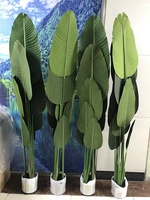 Arbre bananier artificiel de 63 pouces en plastique, 160 cm, bonsaï, plantes bananiers artificielles pour la décoration de la maison et des restaurants