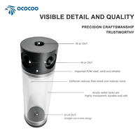 OCOCOO Réservoir de refroidissement par eau en acrylique D50-C13F de 173mm Système de refroidissement liquide PC pour ordinateurs et stations de travail de jeu