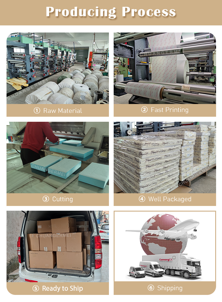 17gsm Tissue Paper Customized Full Orange with Silver Logo for Flower/Toy/Electro<i></i>nic Products Packaging