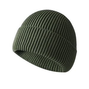 Bonnet tricoté tendance en acrylique et coton, avec revers, chaud pour l'hiver, pour hommes et femmes, vente en gros en stock - Product Image 6