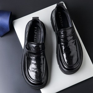Mocasines de Piel de Oveja con Cordones para Hombre, Estilo Británico, Otoño, Casual de Negocios, con Sensación Premium - Product Image 3
