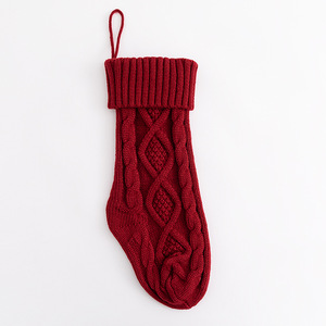 <b>Hot</b> Sale 18" Cable Knit Pattern Rustic Personalized Popular Christmas Stockings Hanging <b>Socks</b> - Product Image 5