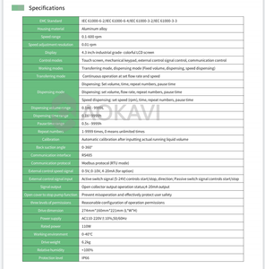 Kimyasal madencilik gıda işleme için IP66 su geçirmez ağır sanayi peristaltik pompa - Product Image 5