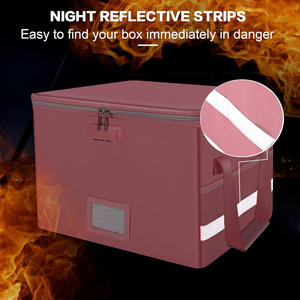 Boîte de rangement pour dossiers ignifuge certifiée UL94 avec logo personnalisé, avec poignée, rangement multi-niveaux portable pour produits de classement suspendus - Product Image 6