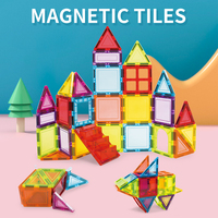 Juguetes Educativos para Niños Pequeños, Bloques Magnéticos 3D DIY, Juego de Bloques de Construcción Magnéticos Transparentes para Niños