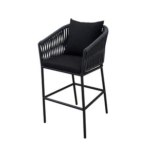 Bistro comptoir hauteur tabourets de salle à manger ensemble meubles extérieur jardin haute barre corde aluminium Table <span class=keywords><strong>chaises</strong></span> - Product Image 4