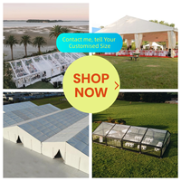 Tente de réception modulaire de luxe en PVC transparent, imperméable, pour mariages, fêtes, festivals et expositions