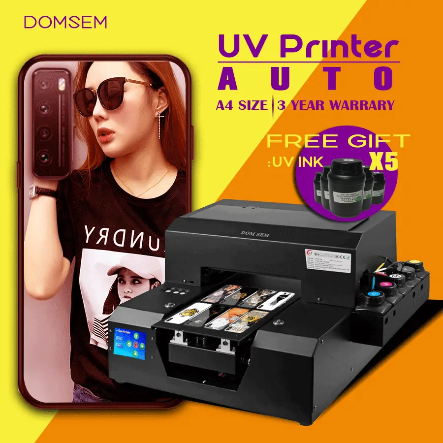 2019 New Hot Selling A4 UV printer machine for customizing printing 3D embossed free with ink