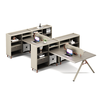 Meubles de bureau modulaires extensibles en bois, système de station de coworking moderne et populaire, pour 2, 4, 6 ou 8 personnes - Vente chaude directe usine
