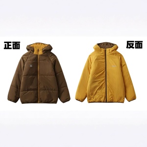 Autumn Winter Double-sided Couple Warm Cotton Spandex Hooded Thick <b>Blazer</b> Jacket with Full Sleeves <b>Button</b>-Up Collar 3D Pattern - Product Image 2