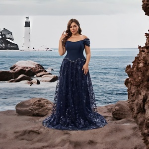 <span class=keywords><strong>Robe</strong></span> de soirée deux pièces de luxe en velours bleu, en polyester et dentelle perlée, avec <span class=keywords><strong>ceinture</strong></span> et foulard, <span class=keywords><strong>pour</strong></span> femmes arabes, invitée de mariage, antistatique - Product Image 3
