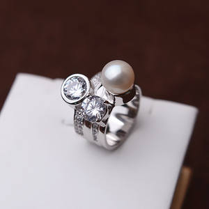 แหวนเงินแท้ S925 แบบปิด ประดับมุก ดีไซน์ทันสมัย อุปกรณ์ทำเครื่องประดับ DIY จาก Stars Empty Tray ผลิตภัณฑ์กึ่งสำเร็จรูป 123 - Product Image 3