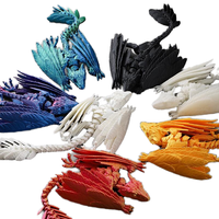 Vente en gros d'Archaeopteryx imprimé en 3D Dragon volant à plumes Ptérosaure Modèle de simulation d'articulation mobile Animaux en plastique Dinosaures