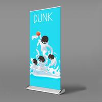 Support de bannière déroulante numérique imprimée sur mesure, portable, pour la publicité, les événements d'entreprise, les stands de conférence, les lancements de produits