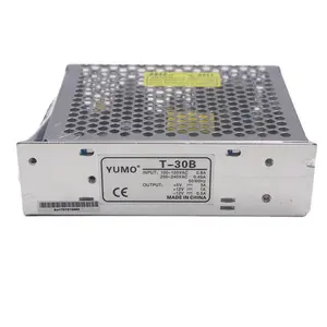 YUMO T-30B CE RoHS approved 5V 12V -12V Triple Output 30W switching power supply