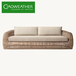 Ensemble <span class=keywords><strong>de</strong></span> canapés <span class=keywords><strong>de</strong></span> <span class=keywords><strong>jardin</strong></span> modernes en rotin imperméable pour l'extérieur - Product Image 4
