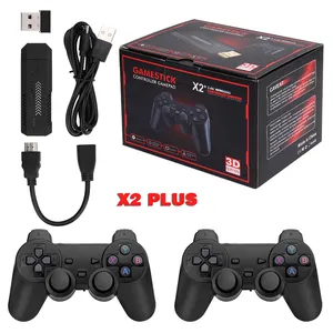 X2 PLUS Retro TV Game Console Game Stick 4K With Dual 2.4G Wireless Controllers GD10 Video Gaming Consoles 3D