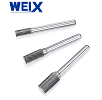 Fraise en carbure de tungstène de haute précision, cylindrique, formes A, B, G, F, L, avec queue de 1/2'' pour l'ébavurage