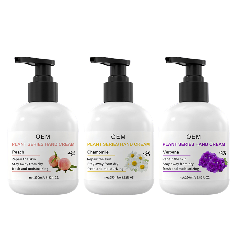 OEM/ODM индивидуальный 100% натуральный персик ромашки вербены крем для рук лосьон для рук увлажняющий для ухода за руками