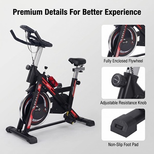 Vélo de spinning d'intérieur pour entraînement cardio à domicile avec écran et volant d'inertie de 6 kg - Product Image 4