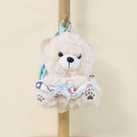 Vente en gros de porte-clés pendentif ours en peluche super doux et mignon, mini-ours de dessin animé personnalisé, jouet en peluche écologique