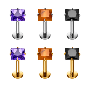 <span class=keywords><strong>Orecchini</strong></span> a Perno in Titanio G23 16G, Piercing <span class=keywords><strong>per</strong></span> Cartilagine, <span class=keywords><strong>Trago</strong></span>, Conca, Elica, Labbra, Gioielli <span class=keywords><strong>per</strong></span> il Corpo - Product Image 1