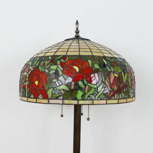 Lámpara de Pie LED E27 de Estilo Retro Americano de 20 Pulgadas, Hecha a Mano, para Sala de Estar o Dormitorio, con Vidrio Tiffany Multicolor y Cuerpo de Hierro, Decoración para el Hogar - Product Image 6