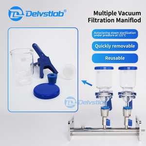 Labor Hochwertiges 3-Wege-Glas-Trichter-Verteilersystem für Vakuumfiltration und Mikrobielle Grenzwertprüfung - Product Image 3
