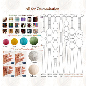 Nuevo macramé <span class=keywords><strong>circular</strong></span> respetuoso con el medio ambiente, decoración del hogar, diseños artísticos para colgar en la pared, decoración del hogar, decoración de pared para el hogar, sala de estar - Product Image 5