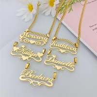 Collar con Nombre Personalizado de Moda, Diseño de Corazón, Acero Inoxidable, Certificación CE, Regalo para el Día de la Madre