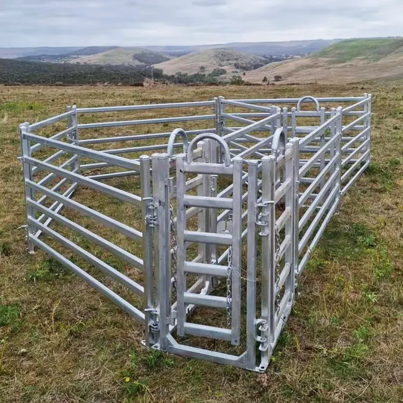 Painéis premium para gado e ovelhas, painel de cerca para curral de cavalos e ovelhas com 6 trilhos