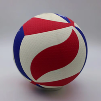 Ballon de volley-ball pour adulte de haute qualité, en cuir PU écologique, violet, taille 5, avec laminage thermique, motif de dessin animé, logo personnalisé