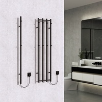 BODE Nouveau design Accessoires de salle de bain Porte-serviettes chauffant noir Égouttoir à serviettes électrique