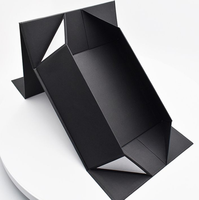 Scatola Rigida Magnetica Pieghevole di Lusso Nera con Logo Personalizzato Stampato per Confezioni Regalo, Vendita all'Ingrosso