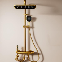 Ensemble de robinetterie de douche de luxe en métal avec affichage LCD pour salle de bain