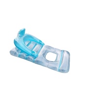 Lit flottant gonflable transparent en PVC écologique personnalisé, pour les loisirs aquatiques en plein air, avec dossier, hamac aquatique, jouet aquatique