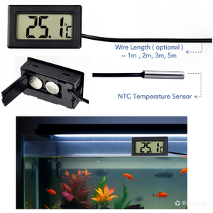 FY10 TPM10 Sonda de Temperatura à Prova d'Água Mini Termômetro Digital LCD para Freezer / Geladeira / Tanque de Peixes / Aquário / Água - Product Image 1