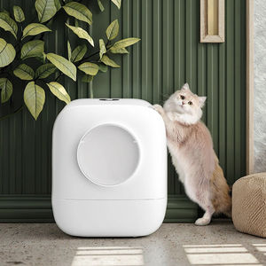 Große vollständig geschlossene Premium-Katzen toilette Selbst reinigende halbautomat ische Toilette mit Katzen produkten und Zubehör mit hoher Kapazität - Product Image 5
